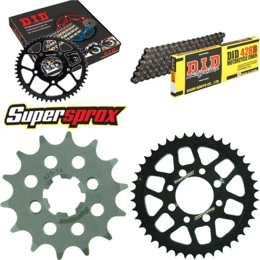 Chain Kit - Steel - for: SUZUKI TS80 X 84-87 14-42-120 DID428D Clip