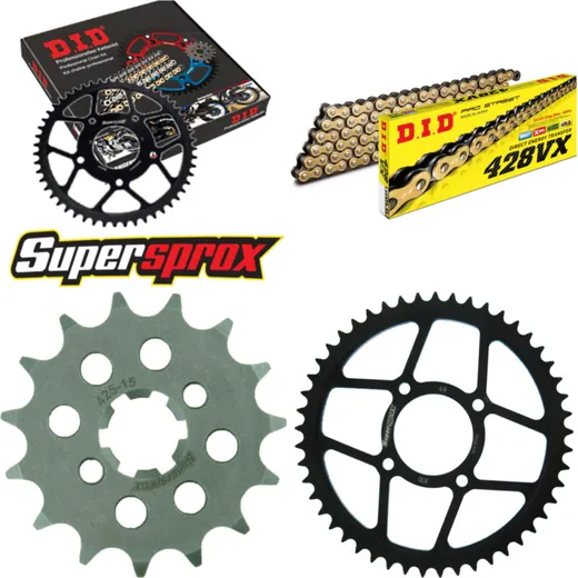 Chain Kit - Steel - for: SUZUKI RG80 Gamma 85-95 15-49-132 DID428VX(G&B) rivet