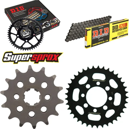 Chain Kit - Steel - for: SUZUKI DRZ110 01-02 14-37-090 DID420D Clip
