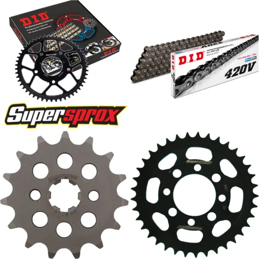 Chain Kit - Steel - for: SUZUKI DRZ110 03-05 15-37-090 DID420V Clip
