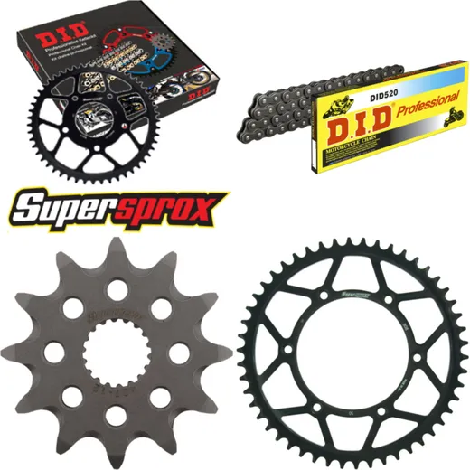 Chain Kit - Steel - for: SUZUKI RM125 97-99/RM125 04-05 12-50-114 DID520 Clip