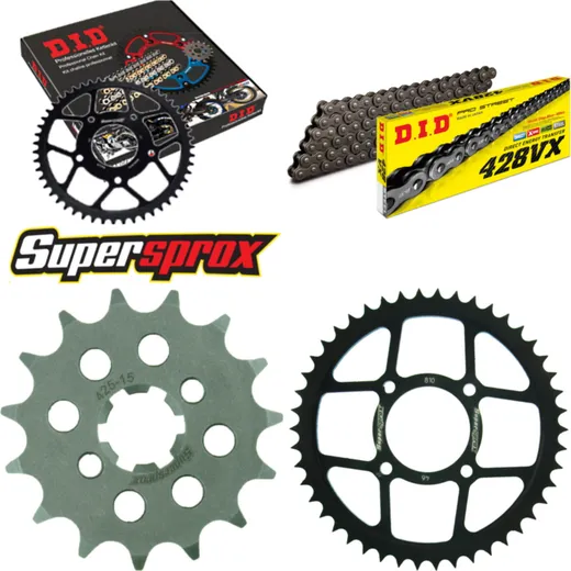 Chain Kit - Steel - for: SUZUKI RV125 Van Van 73-81 15-46-116 DID428VX Clip