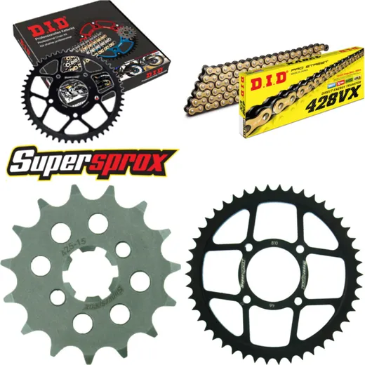 Chain Kit - Steel - for: SUZUKI RV125 Van Van 73-81 15-46-116 DID428VX(G&B) endless