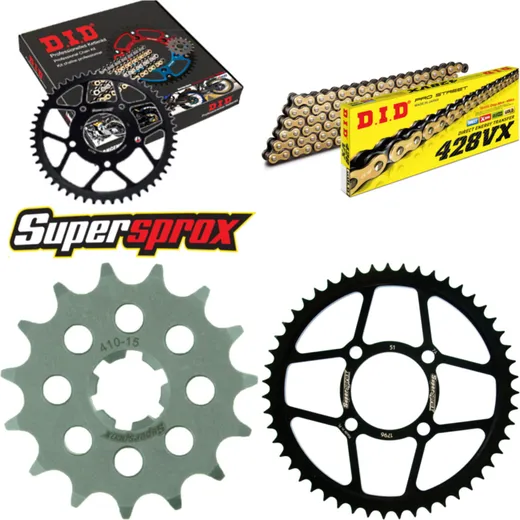 Chain Kit - Steel - for: SUZUKI RV125 Van Van 03-06 15-51-134 DID428VX(G&B) rivet