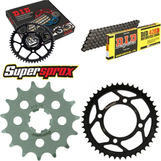 Kettensatz Stahl für: SUZUKI GZ125 Gunfighter 00-06/GZ125 M 15-45-132 DID428D Clip