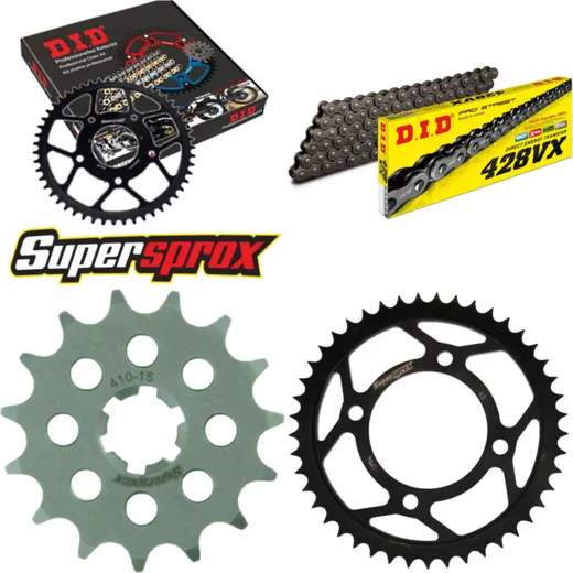 Chain Kit - Steel - for: SUZUKI GZ125 Gunfighter 00-06/GZ125 M 15-45-132 DID428VX Clip