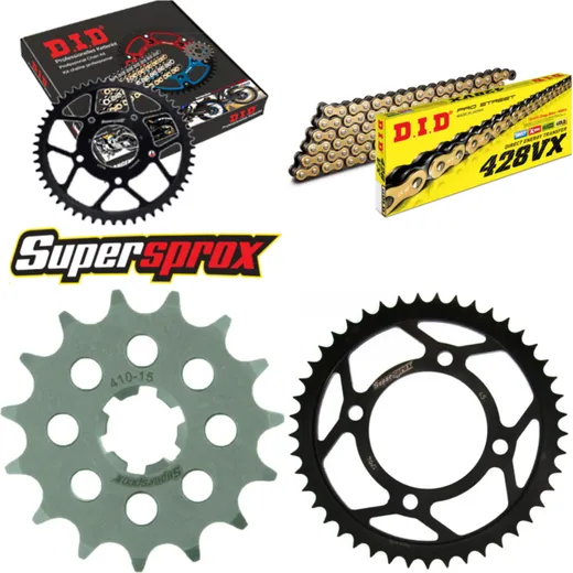 Chain Kit - Steel - for: SUZUKI GZ125 Gunfighter 00-06/GZ125 M 15-45-132 DID428VX(G&B) endless
