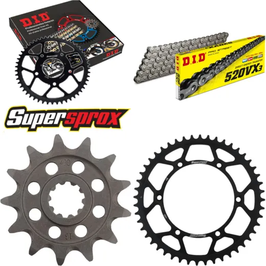 Kettensatz Stahl für: SUZUKI RM-Z 250 04-06 13-48-116 DID520VX3 Endlos