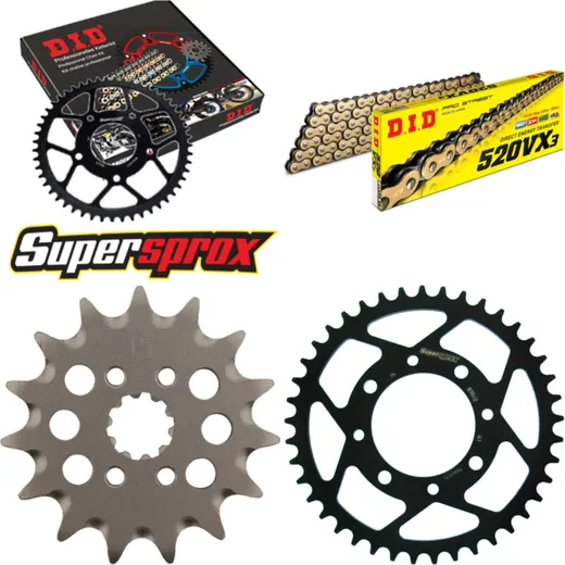 Kettensatz Stahl für: SUZUKI GT250 /E X7E 79-81 15-41-100 DID520VX3(G&B) Niet
