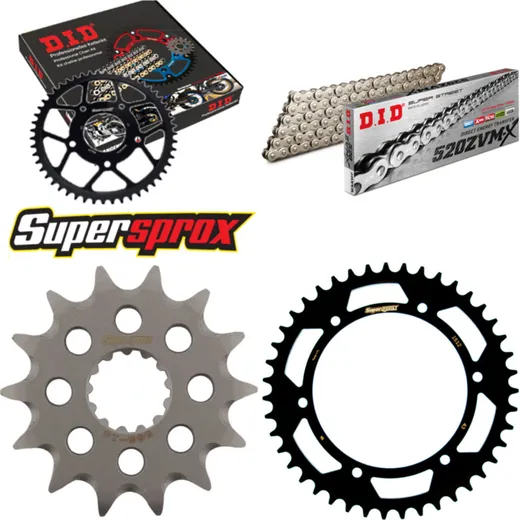 Chain Kit - Steel - for: SUZUKI RGV250 89-93 14-43-114 DID520ZVM-X(S&S) rivet
