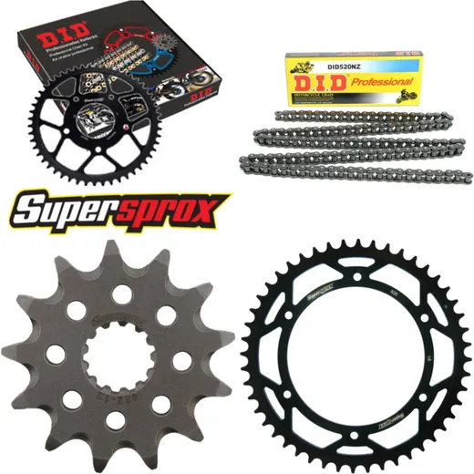 Chain Kit - Steel - for: SUZUKI TS250 X 85-89 13-48-112 DID520NZ Clip
