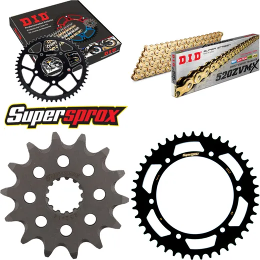 Chain Kit - Steel - for: SUZUKI DR350 S 90-93 14-43-108 DID520ZVM-X(G&G) endless