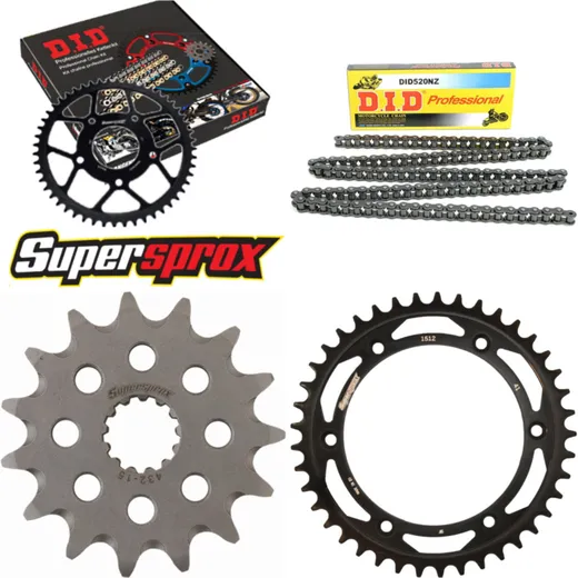 Chain Kit - Steel - for: SUZUKI DR350 SE 94-95 15-41-110 DID520NZ Clip