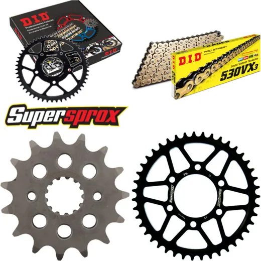 Chain Kit - Steel - for: SUZUKI GSX400 FE Katana 81-83 15-43-104 DID530VX3(G&B) endless