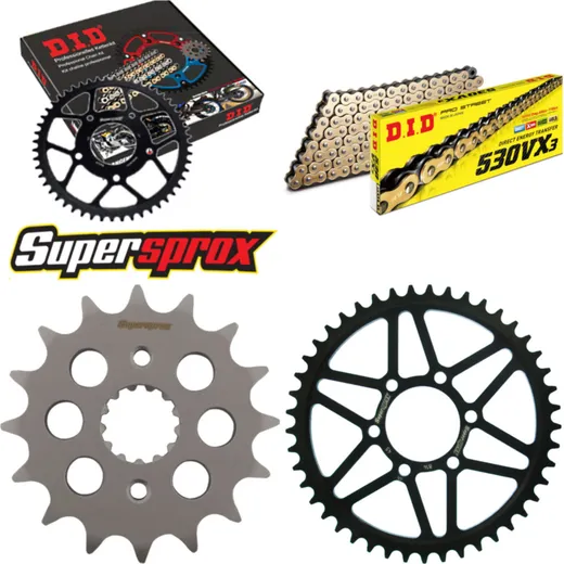 Chain Kit - Steel - for: SUZUKI GSX400 E 83-88/GSX400 S Sport 16-45-110 DID530VX3(G&B) rivet