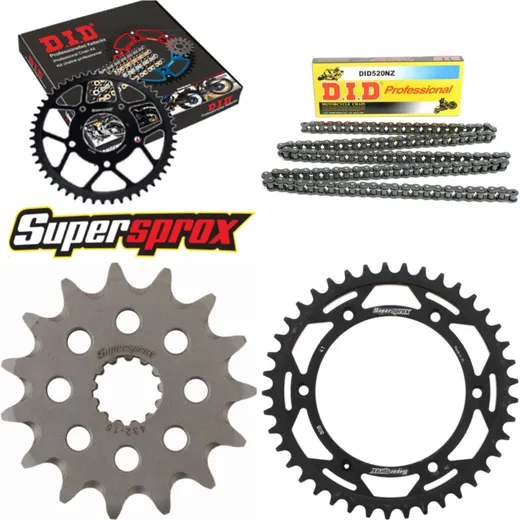 Chain Kit - Steel - for: SUZUKI DR-Z 400 SM 05-10 15-41-110 DID520NZ Clip