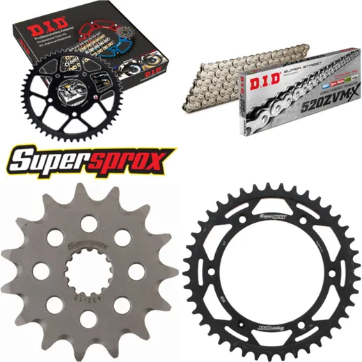 Chain Kit - Steel - for: SUZUKI DR-Z 400 SM 05-10 15-41-110 DID520ZVM-X(S&S) rivet