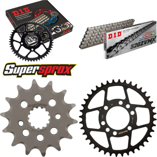 Chain Kit - Steel - KA/SU KFX400 KSF [US] 02-06/LT-Z 40 14-40-096 DID520ZVM-X rivet