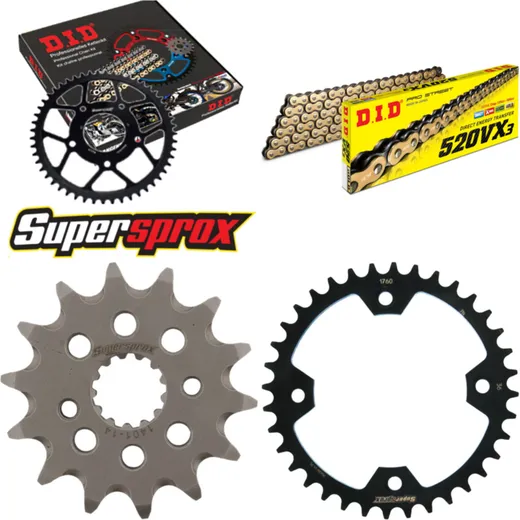 Chain Kit - Steel - for: SUZUKI LT-R 450 Quadracer 06-10 14-36-096 DID520VX3(G&B) endless
