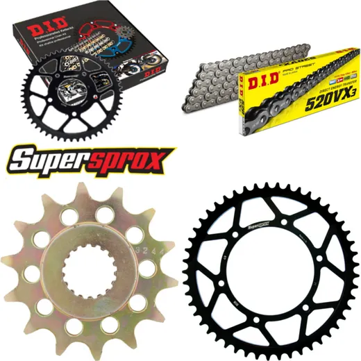 Chain Kit - Steel - for: SUZUKI RM-Z 450 05-07 14-49-116 DID520VX3 Clip