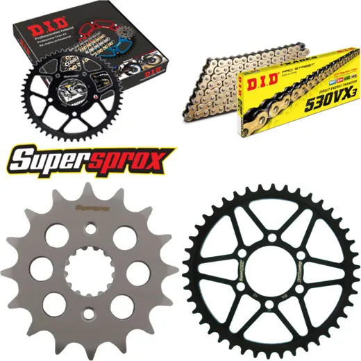 Chain Kit - Steel - for: SUZUKI GS450 L 84-88 16-42-108 DID530VX3(G&B) rivet