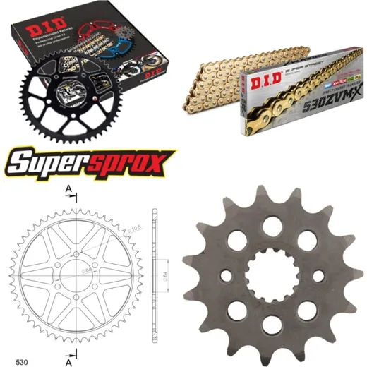 Chain Kit - Steel - for: SUZUKI GS550 int. Ø64mm 77-79 15-50-110 DID530ZVM-X(G&G) endless
