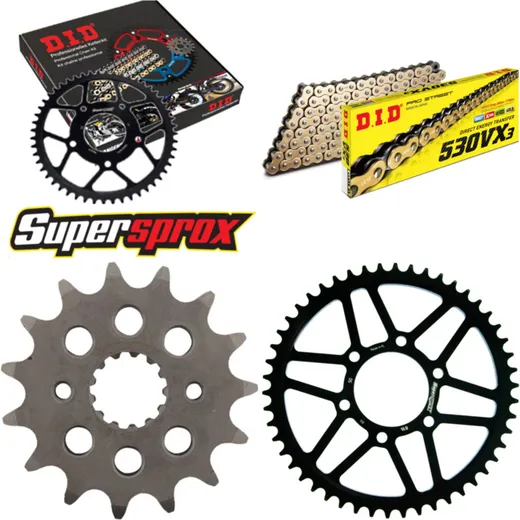 Chain Kit - Steel - for: SUZUKI GS550 D 80-83/GS550 E int. Ø7 15-50-110 DID530VX3(G&B) rivet