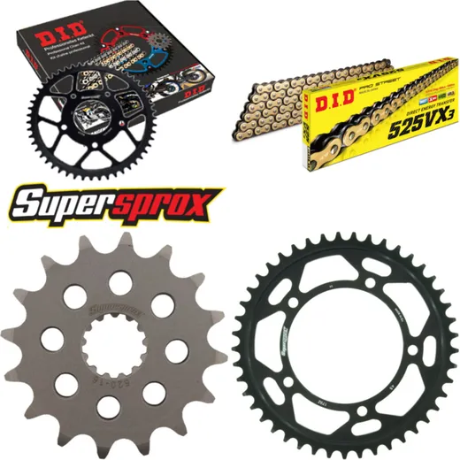 Chain Kit - Steel - for: SUZUKI GSX-R 600 01-05 16-45-110 DID525VX3(G&B) rivet