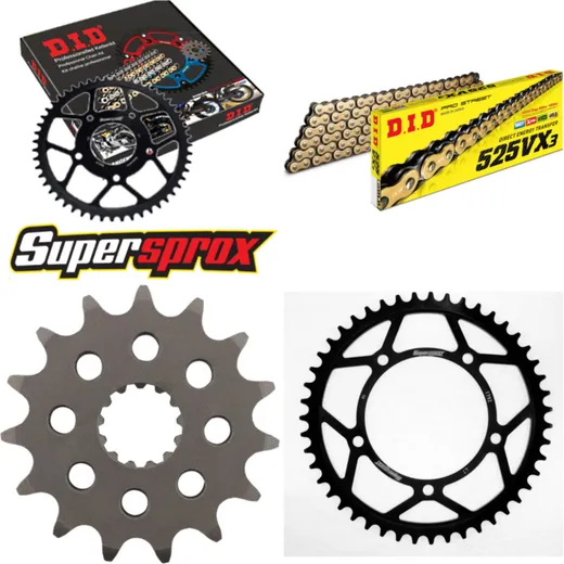 Chain Kit - Steel - for: SUZUKI DL650 V-Strom 04-06 15-47-116 DID525VX3(G&B) rivet