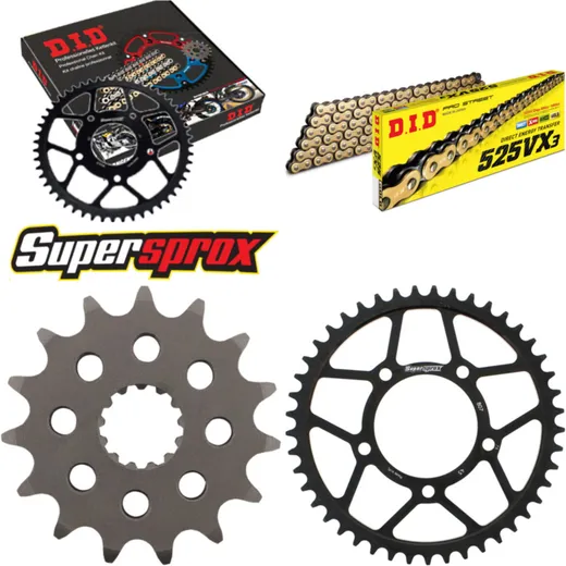 Chain Kit - Steel - for: SUZUKI SV650 SA ABS 07-12 15-45-114 DID525VX3(G&B) rivet