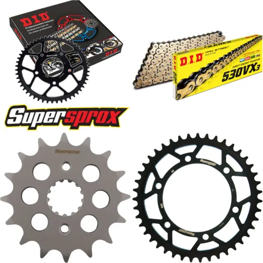 Kettensatz Stahl für: SUZUKI GSX-R 750 96-97 16-43-108 DID530VX3(G&B) Niet