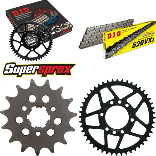 Chain Kit - Steel - for: SUZUKI DR750 S 88-88 15-48-116 DID520VX3 endless