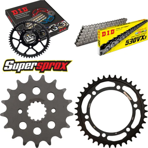Chain Kit - Steel - for: SUZUKI TL1000 R 98-02 17-39-108 DID530VX3 rivet