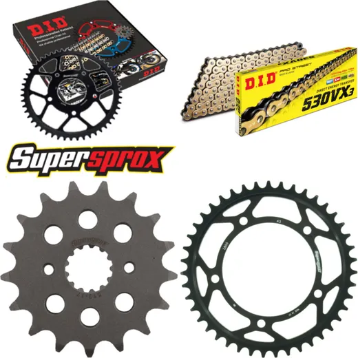 Kettensatz Stahl für: SUZUKI GSX-R 1000 07-08 17-43-112 DID530VX3(G&B) Niet