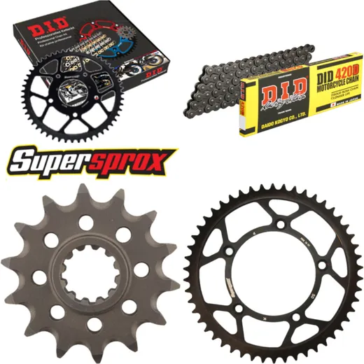 Chain Kit - Steel - for: KTM SX65 02-11 14-50-112 DID420D Clip