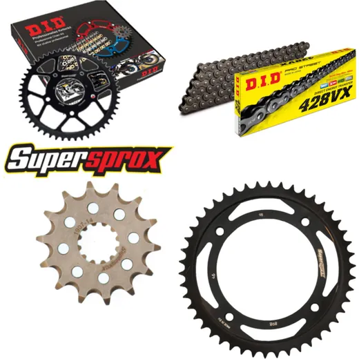 Kettensatz Stahl für: KTM SX65 12-15 14-46-112 DID428VX Endlos