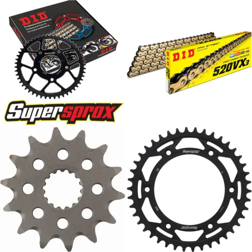 Chain Kit - Steel - for: KTM EXC200 Enduro 00-11 14-42-118 DID520VX3(G&B) rivet