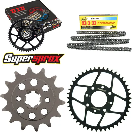Chain Kit - Steel - for: KTM 125 Duke 4-Loch 11-15 14-45-112 DID520NZ Clip