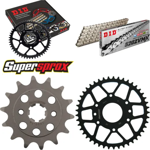 Chain Kit - Steel - for: KTM 125 Duke 6-Loch 11-19/RC125 14-45-112 DID520ZVM-X(S&S) rivet