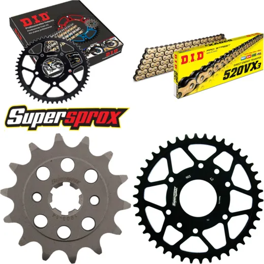 Chain Kit - Steel - for: KTM 200 Duke 15- 14-42-118 DID520VX3(G&B) Clip