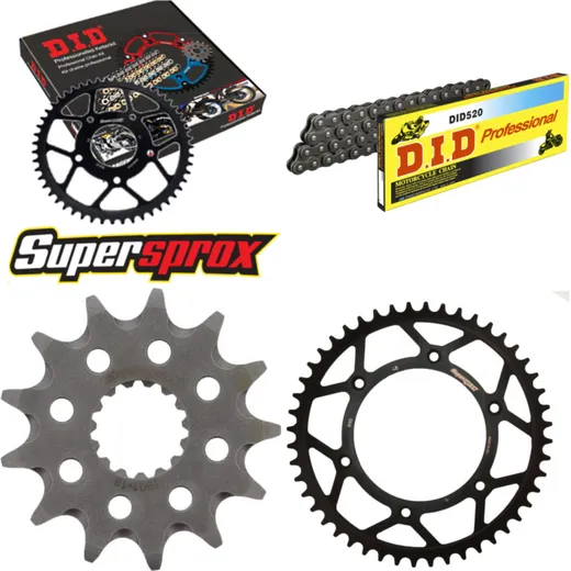 Chain Kit - Steel - for: KTM SX250 03-03/SX250 2T 04-15/SX250 13-48-114 DID520 Clip