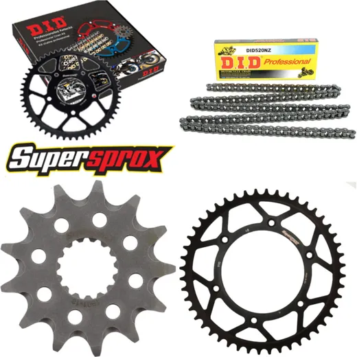 Chain Kit - Steel - for: KTM SX250 03-03/SX250 2T 04-15/SX250 13-48-114 DID520NZ Clip