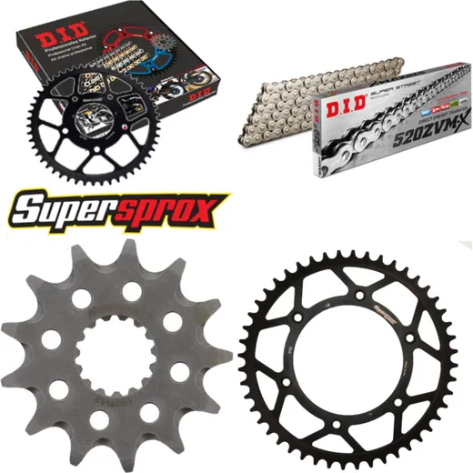 Chain Kit - Steel - for: KTM SX250 03-03/SX250 2T 04-15/SX250 13-48-114 DID520ZVM-X(S&S) endless