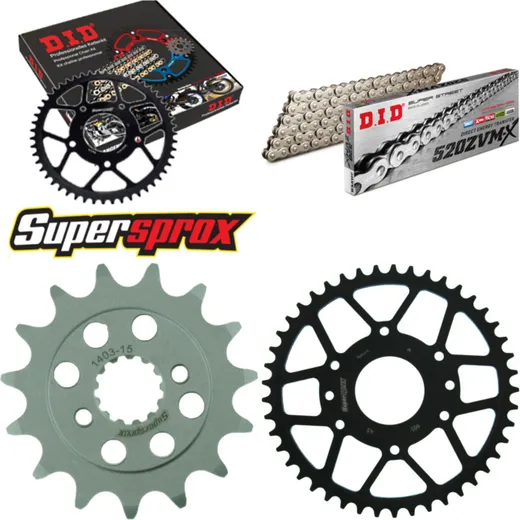 Chain Kit - Steel - for: KTM Duke 13-15/RC 390 13-15 15-45-114 DID520ZVM-X(S&S) rivet