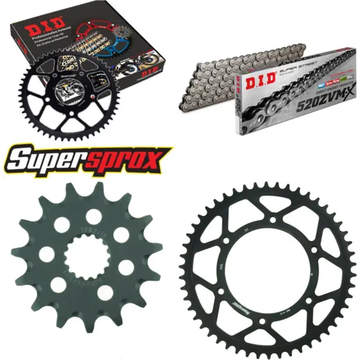 Chain Kit - Steel - for: KTM EGS620 LC4 94-94/EXC620 LC4 94-99 15-50-118 DID520ZVM-X rivet