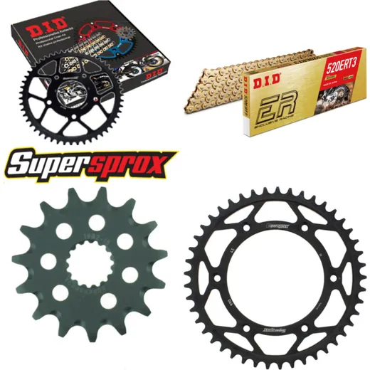Kettensatz Stahl für: KTM EGS400 LC4 93-98/EGS400 LC4 LSE 9 15-45-118 DID520ERT2(G&G) Clip