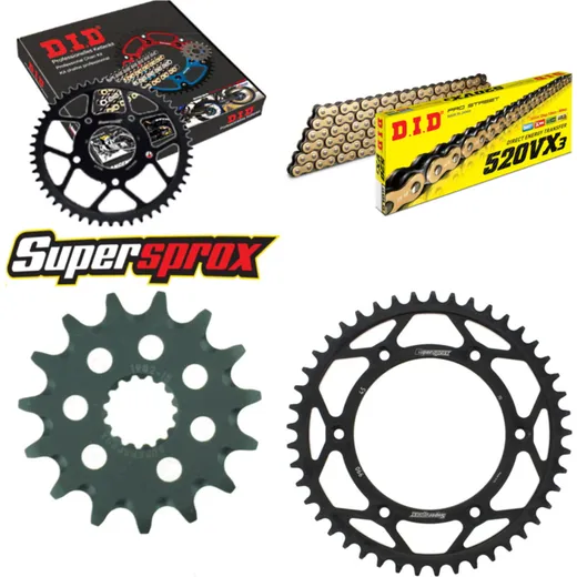 Chain Kit - Steel - for: KTM EGS400 LC4 93-98/EGS400 LC4 LSE 9 15-45-118 DID520VX3(G&B) endless