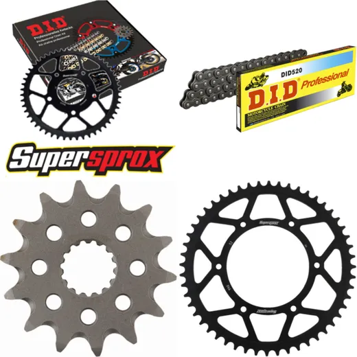 Kettensatz Stahl für: KTM EXC450 R 08-15/SX450 F 07-15/SX45 14-52-116 DID520 Clip