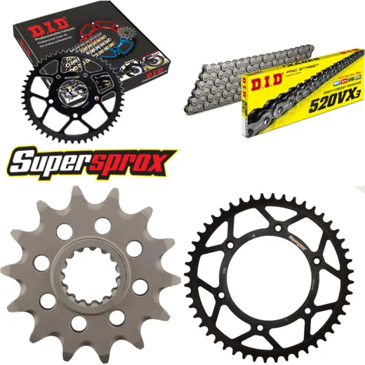 Chain Kit - Steel - for: KTM SX525 Racing 2T 03-03/SX525 Racin 14-48-114 DID520VX3 endless