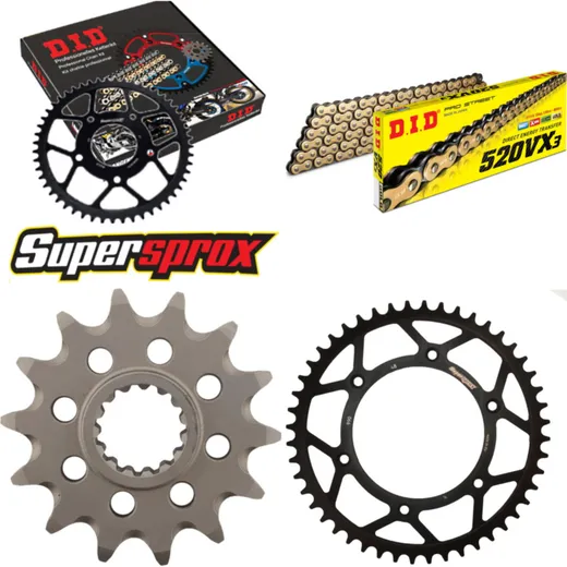 Chain Kit - Steel - for: KTM SX525 Racing 2T 03-03/SX525 Racin 14-48-114 DID520VX3(G&B) rivet
